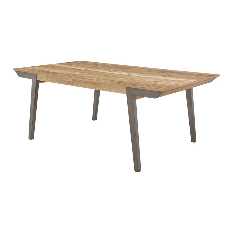 Millwood Pines Chinaza Rectangular Dining Table in Gray and Brown Wayfair